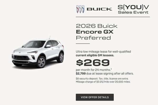 Ultra low mileage lease for well-qualified current eligible GM lessees.

$269 per month for 24 mo...