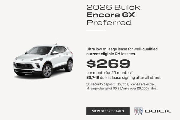 Ultra low mileage lease for well-qualified current eligible GM lessees.

$269 per month for 24 mo...