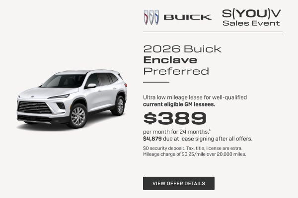 Ultra low mileage lease for well-qualified current eligible GM lessees.

$389 per month for 24 mo...