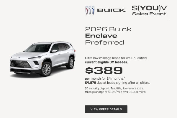 Ultra low mileage lease for well-qualified current eligible GM lessees.

$389 per month for 24 mo...