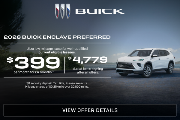 Ultra low mileage lease for well-qualified current eligible lessees.

$399 per month for 24 month...