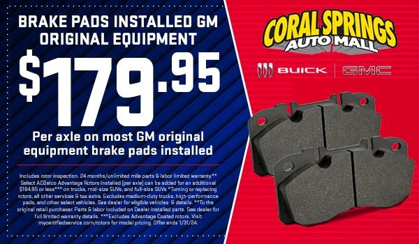 Brake Pads Installed GM Original Equipment